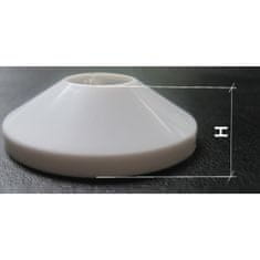 shumee 2 kosa x 2 beli rozeti (plastični ovratnik za prekrivanje cevi radiatorja) 28 mm