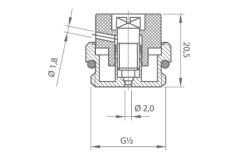 shumee 3/8” odzračevalni ventil za radiator, s ključem