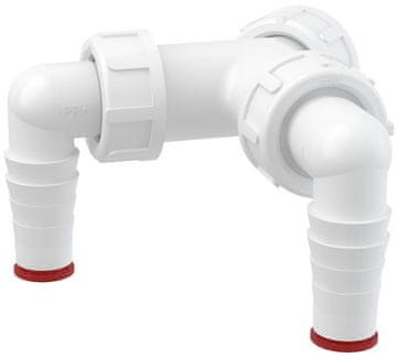 shumee Priključek za pralni/pomivalni stroj, dvojni 1"", za cev 17-23 mm