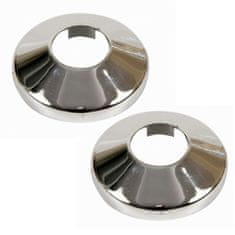 Tycner Kromirana PVC rozeta 28 mm - komplet 2 kosov
