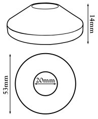 Tycner Kromirana PVC rozeta 28 mm - komplet 2 kosov