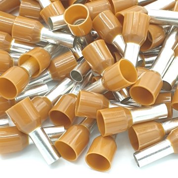 shumee 100 kosov izoliranih rjavih enojnih kabelskih čevljev 10 mm²