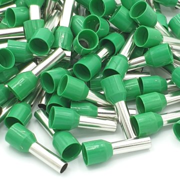 shumee 100 kosov izoliranih zelenih enojnih kabelskih čevljev 6 mm²