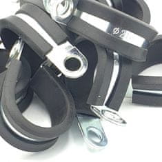 shumee 10 kosov x 21 mm gumirane kabelske P-sponke P-sponke za jeklene cevi