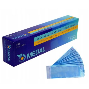 shumee Vrečke za sterilizacijo iz folije in papirja MEDAL 70 mm x 230 mm - 200 kosov