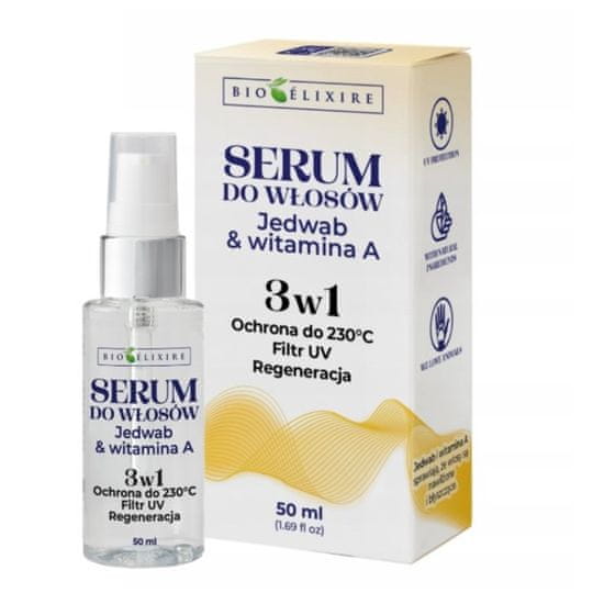shumee BIOELIXIRE Serum za lase s svilo in vitaminom A 3 v 1 - 50 ml - VELIK