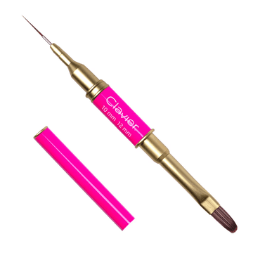 shumee CLAVIER dvostranski čopič za dekoracije in gel MAGENTA 012 - 10mm/12mm