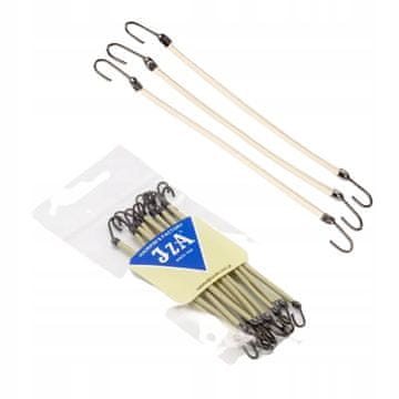 shumee IZA Trakovi za lase s kaveljčki BEŽ - 12 kosov