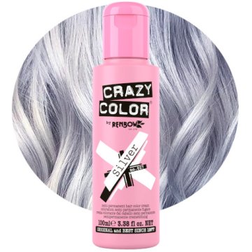 shumee CRAZY COLOR barva za lase v kremi št. 027 - srebrna - 100 ml