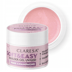 shumee Gel za oblikovanje nohtov CLARESA Soft&Easy ROZA ŠAMPANJEC - 90 g - VELIK
