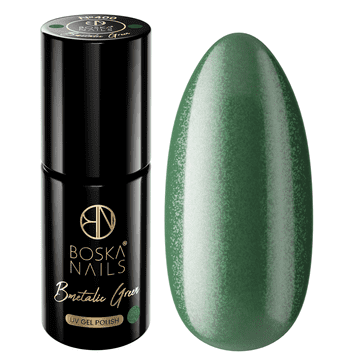 shumee BOSKA NAILS Hibridni lak za nohte BMetalic Green št. 400 - 6 ml