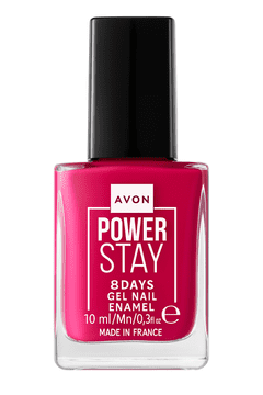 shumee AVON Powerstay gel lak za nohte, hibridni učinek, barva fuksije, odporna proti obrabi