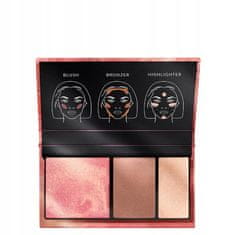 Avon Avon 3-v-1 paleta za obraz, rdečilo za lica, bronzer, osvetljevalec, zlata ura