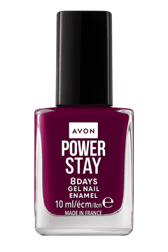 shumee AVON Powerstay gel lak za nohte, hibridni učinek, temna dalija