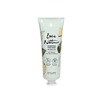 shumee Oriflame Love Nature vlažilna maska za obraz z organsko aloe vero in ananasom 75 ml