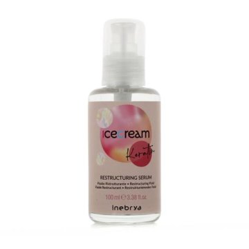 Inebrya Ice Cream Keratin Restructuring Serum serum za lase barvani lasje neukrotljivi in poškodovani lasje suhi lasje unisex