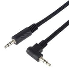 PremiumCord Kabel Jack 3,5 mm - 3,5 mm priključek 90° M/M 1 m