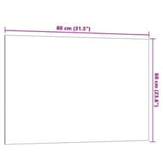 Vidaxl Stenska magnetna tabla Bela 80x60 cm Kaljeno steklo
