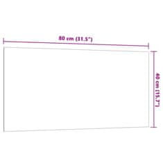 Vidaxl Stenska magnetna tabla bela 80x40 cm kaljeno steklo