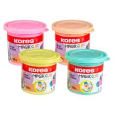 Kores Glina za modeliranje Magik Clay - pastelne barve, 4 x 40 g