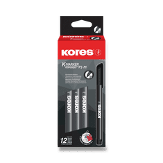 Kores Permanentni marker K-Marker tanek - črn