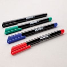 Kores Permanentni marker K-Marker - komplet 4 barv, tanka konica M
