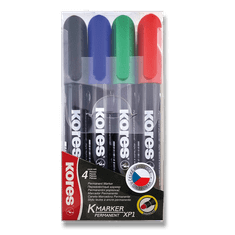 Kores Permanentni marker K-Marker - komplet 4 barv