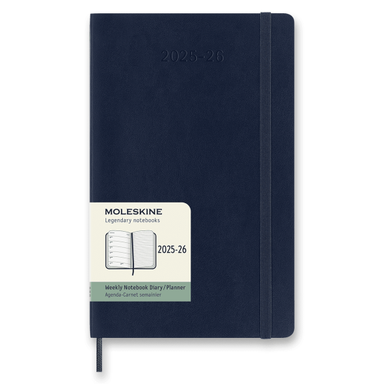 Moleskine 18-mesečni dnevnik 2024 - 25 - trda vezava, L, tedenski - modri
