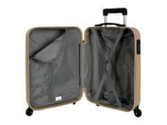 Joummabags ROLL ROAD Flex Champagne, ABS Potovalni kovček, 55x38x20cm, 35L, 5849169 (majhen)