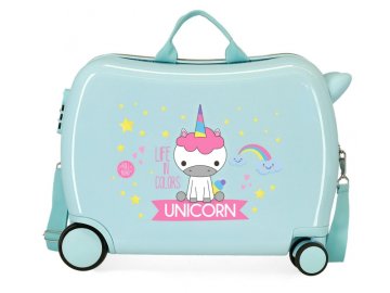 Joummabags Otroški potovalni kovček na kolesih / otroški voziček LITTLE ME UNICORN, 34L, 4749868