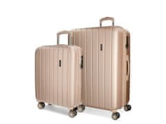 Joummabags MOVOM Wood Champagne, Komplet luksuznih potovalnih kovčkov ABS, 65cm/55cm, 5318965