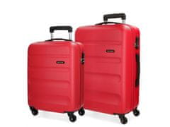 Joummabags ROLL ROAD Flex Red, komplet potovalnih kovčkov iz ABS, 55-65cm, 5849564
