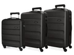 Joummabags ROLL ROAD Flex Black, komplet potovalnih kovčkov iz ABS, 55-65-75cm, 5849460