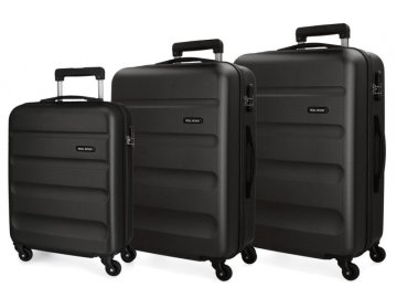Joummabags ROLL ROAD Flex Black, komplet potovalnih kovčkov iz ABS, 55-65-75cm, 5849460