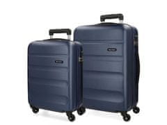 Joummabags ROLL ROAD Flex Navy Blue, komplet potovalnih kovčkov ABS, 55-65cm, 5849562