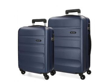 Joummabags ROLL ROAD Flex Navy Blue, komplet potovalnih kovčkov ABS, 55-65cm, 5849562