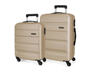Joummabags ROLL ROAD Flex Champagne, komplet potovalnih kovčkov iz ABS, 55-65cm, 5849569