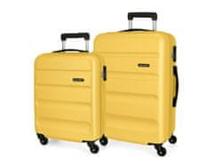 Joummabags ROLL ROAD Flex Ochre, komplet potovalnih kovčkov ABS, 55-65cm, 584956D