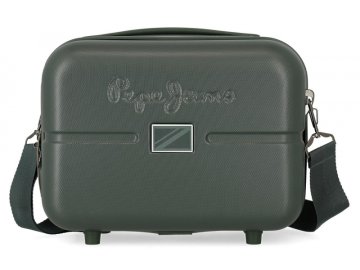 Joummabags ABS Potovalni kozmetični kovček PEPE JEANS ACCENT Verde, 21x29x15cm, 9L, 7693933