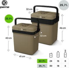 PEME Prenosni turistični hladilnik Essential 27 Sand Storm 22.9L s funkcijo gretja 12-220V