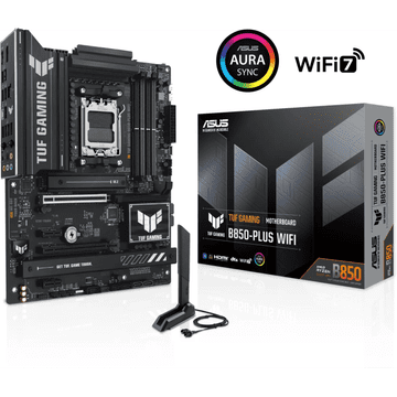 ASUS TUF GAMING B850-PLUS WIFI, DDR5, SATA3, USB3.2Gen2x2, DP, 2.5GbE, WiFi 7, AM5 ATX
