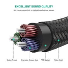 Ugreen Aux avdio kabel 3.5mm 1m črn - polybag