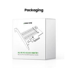 Ugreen 70504 M2 / M.2 NVME na PCI-E 3.0 razširitvena kartica z M.2 SATA podporo