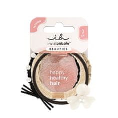 Invisibobble Gumice za lase Beauties Flower Pearl, 4 kosi