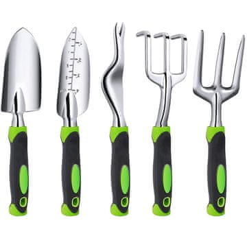 MG Garden Lux set vrtnega orodja 5 kosov, črno/zelen