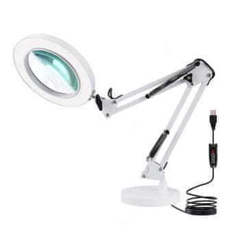 MG Repair Lamp LED namizna svetilka s povečevalnim steklom 12W, bela