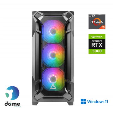 Anni Gamer Advanced namizni računalnik, R5 9600X, 16GB, 1TB, RTX 5060, W11H (ATPII-G8-1284-W)