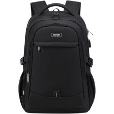 Street Nahrbtnik Business Abroad Black z USB priključkom in oblazinjenim predelom za prenosnik