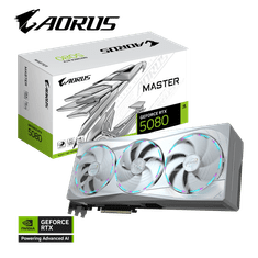 Gigabyte Grafična kartica AORUS GeForce RTX 5080 MASTER ICE 16G, 16GB GDDR7, PCI-E 5.0