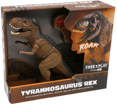 Free2Play Tiranozaver Rex na daljinsko upravljanje, s paro, z zvočnimi in svetlobnimi efekti (83150)